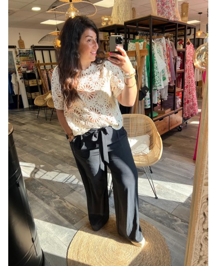 PANTALON DAVIDE - NOIR PULPEUSE