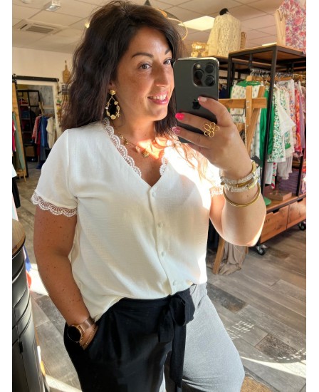 TOP PAQUITA PULP - BLANC