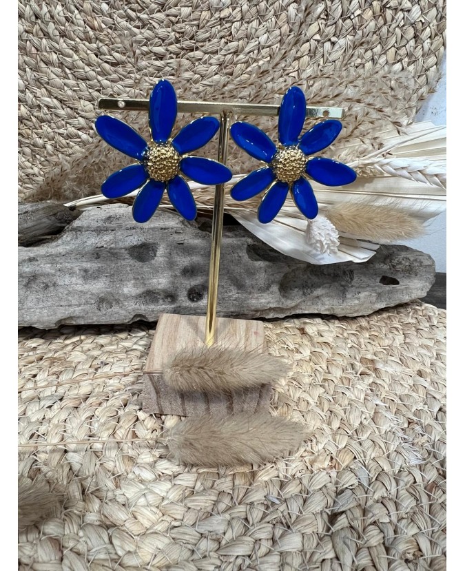 BOUCLES D'OREILLES LOUVE - BLEU