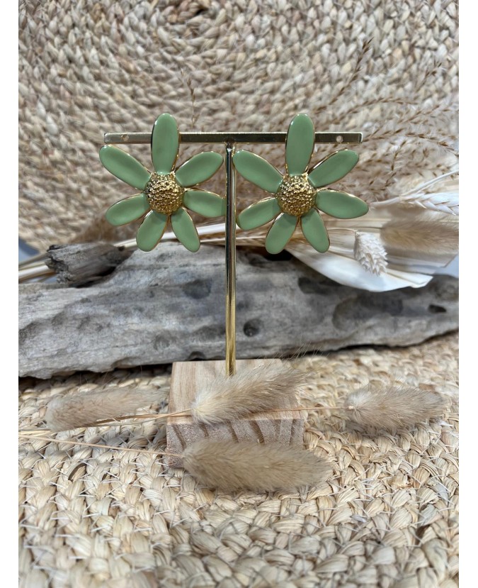 BOUCLES D'OREILLES LOUVE - VERT