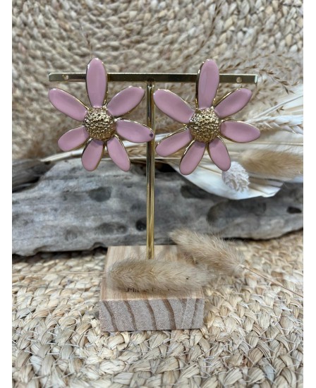 BOUCLES D'OREILLES LOUVE - ROSE