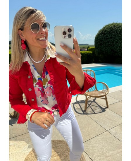 VESTE BERYL - ROUGE