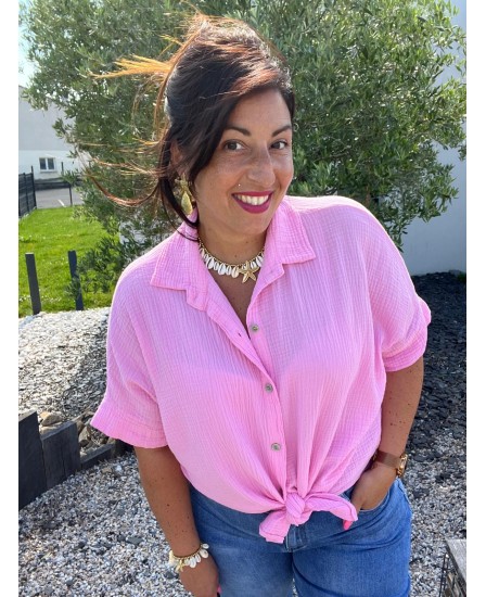 CHEMISE JONAËL PULPEUSE - ROSE