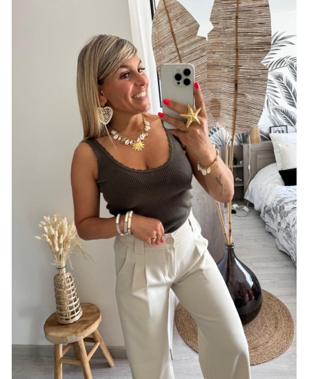 TOP ESTELLE - KAKI