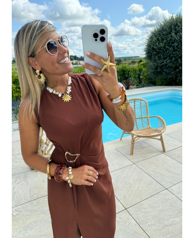 ROBE NEVA - CHOCOLAT