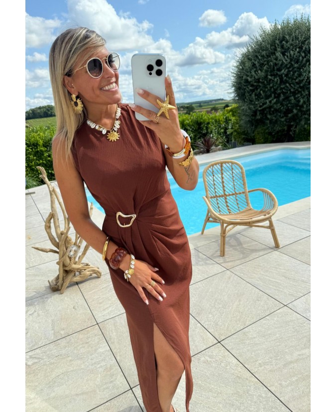 ROBE NEVA - CHOCOLAT