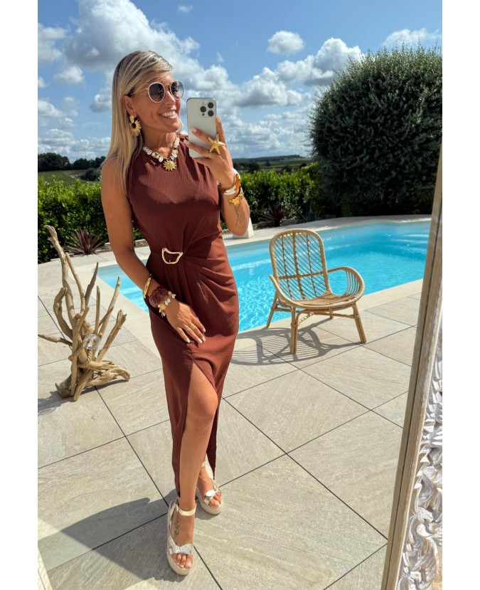 ROBE NEVA - CHOCOLAT