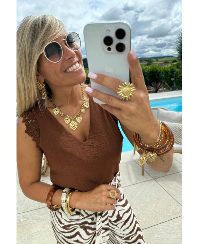 TOP AGLAÉ - CHOCOLAT