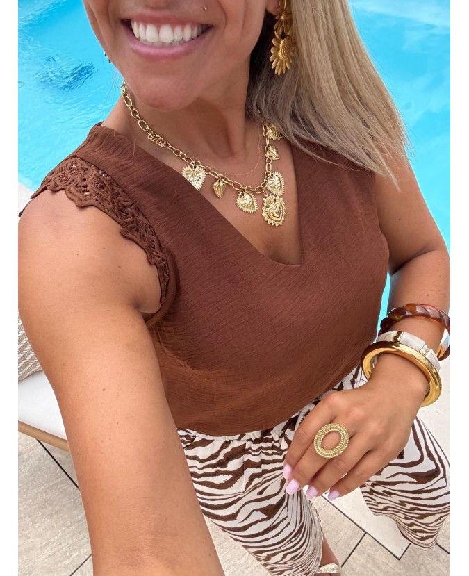 TOP AGLAÉ - CHOCOLAT