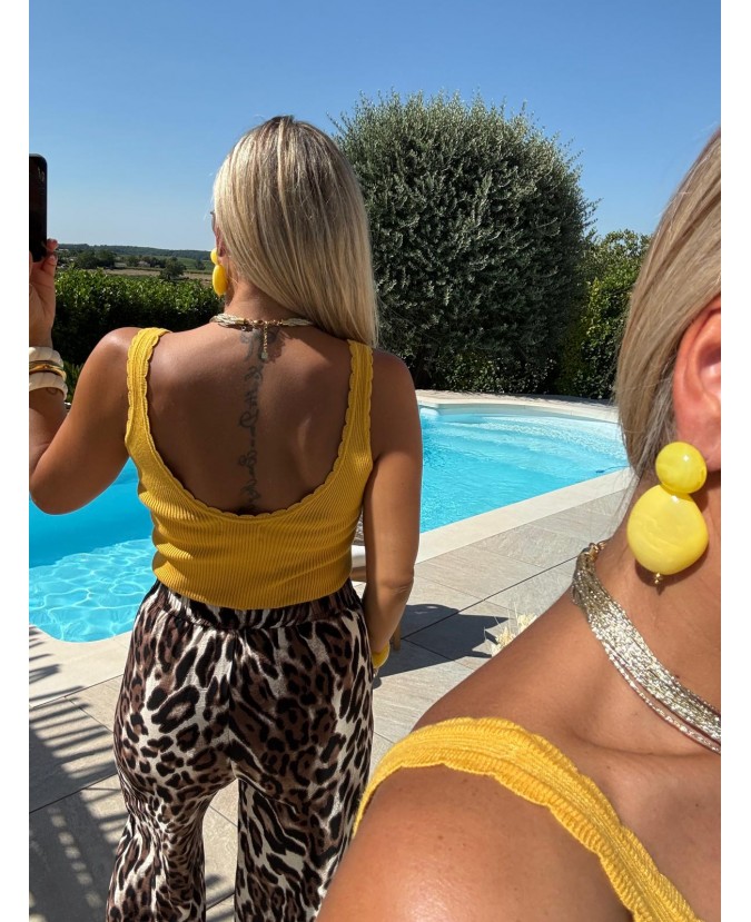 TOP ESTELLE - MOUTARDE