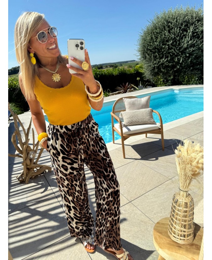 TOP ESTELLE - MOUTARDE