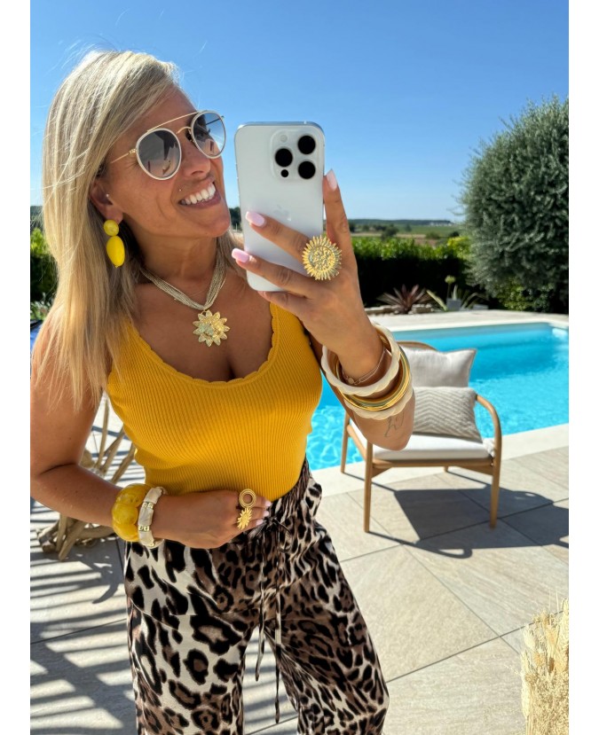 TOP ESTELLE - MOUTARDE