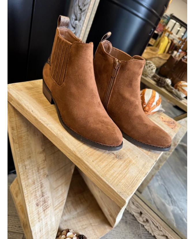 BOTTINES JADE - CAMEL