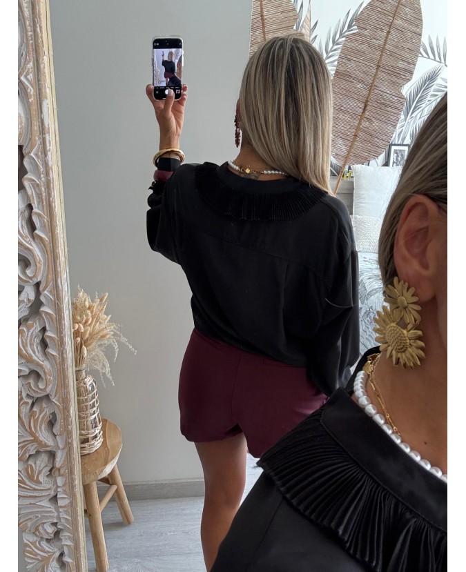 JUPE SHORT ELISSA - BORDEAUX