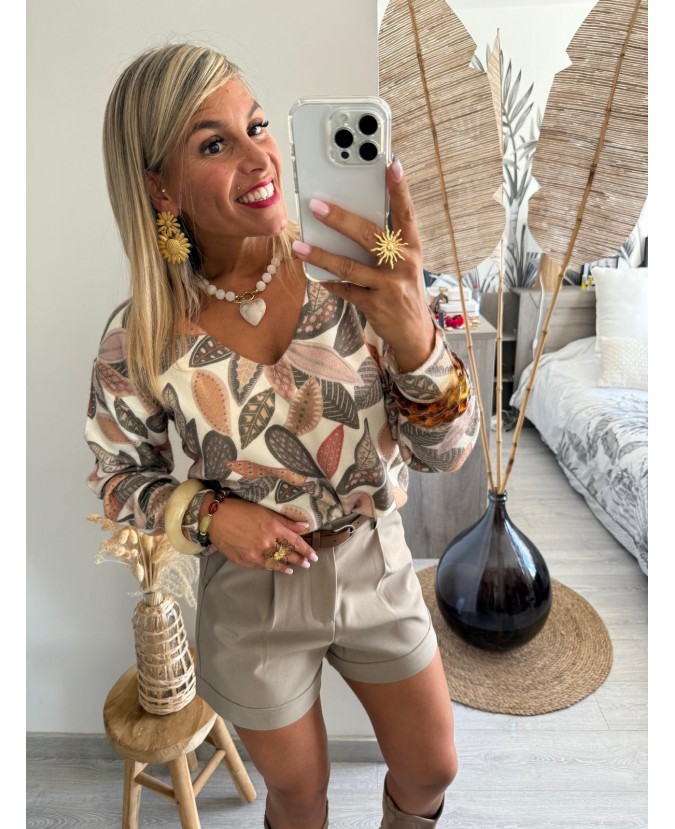 SHORT LAETITIA - TAUPE