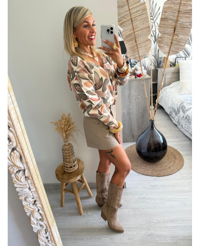 SHORT LAETITIA - TAUPE