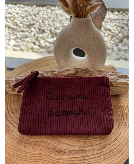 POCHETTE MARRAINE - BORDEAUX
