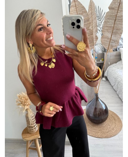 PULL LONNANE - BORDEAUX