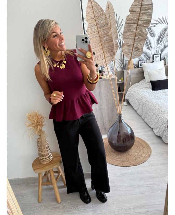 PULL LONNANE - BORDEAUX