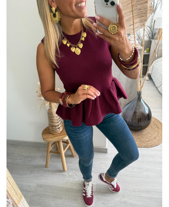 PULL LONNANE - BORDEAUX