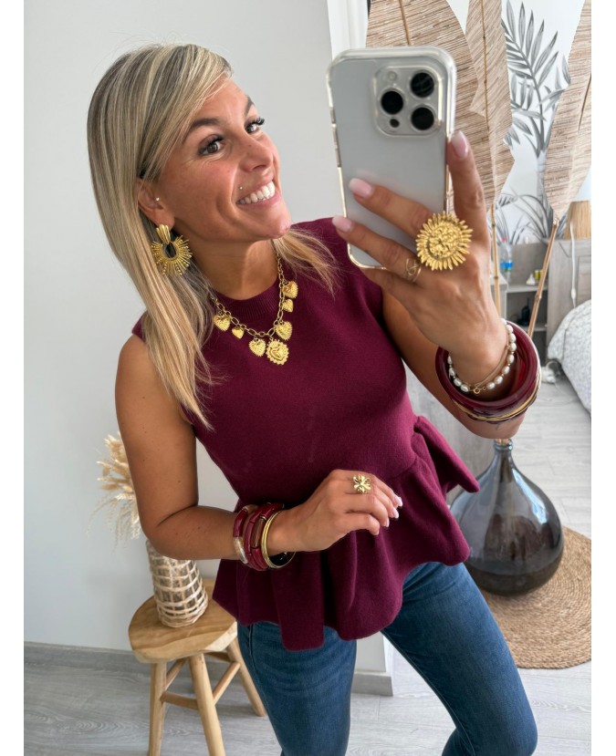 PULL LONNANE - BORDEAUX