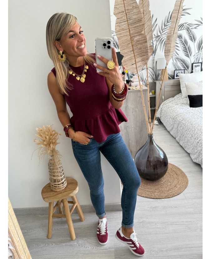 PULL LONNANE - BORDEAUX