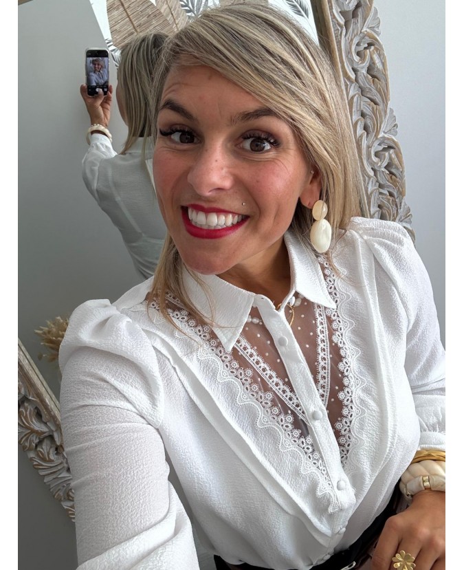 CHEMISE CHANTAL - BLANC