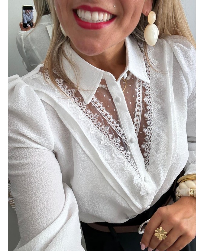 CHEMISE CHANTAL - BLANC