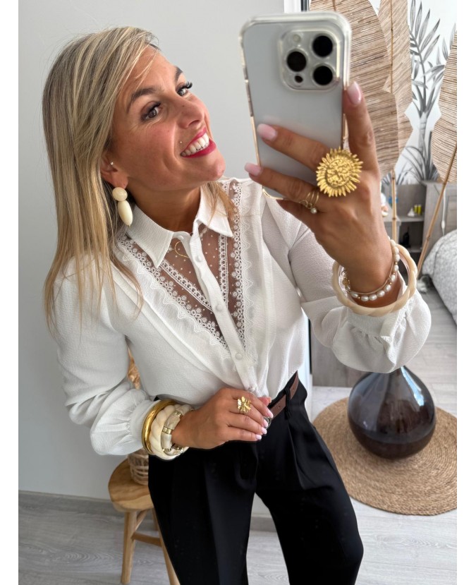 CHEMISE CHANTAL - BLANC