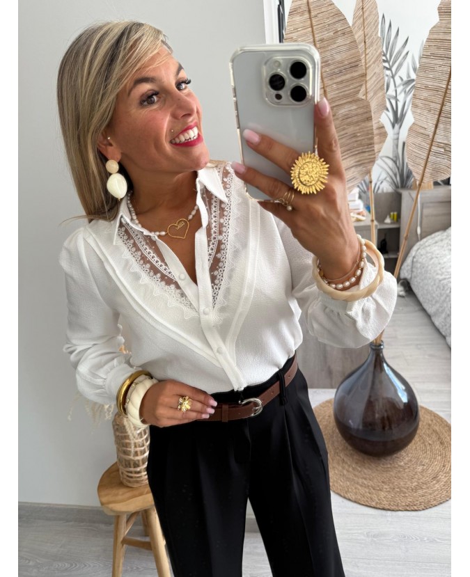 CHEMISE CHANTAL - BLANC
