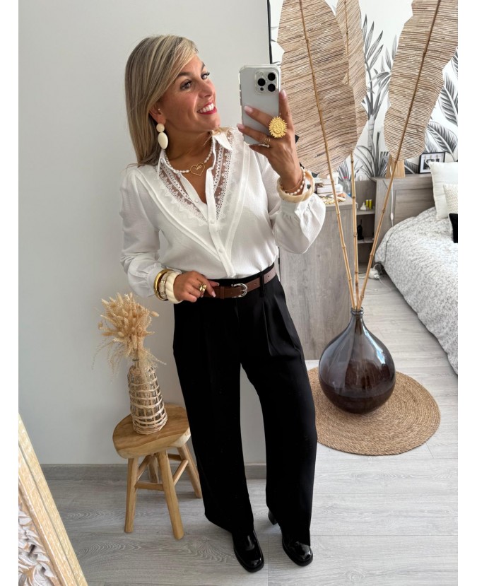 CHEMISE CHANTAL - BLANC