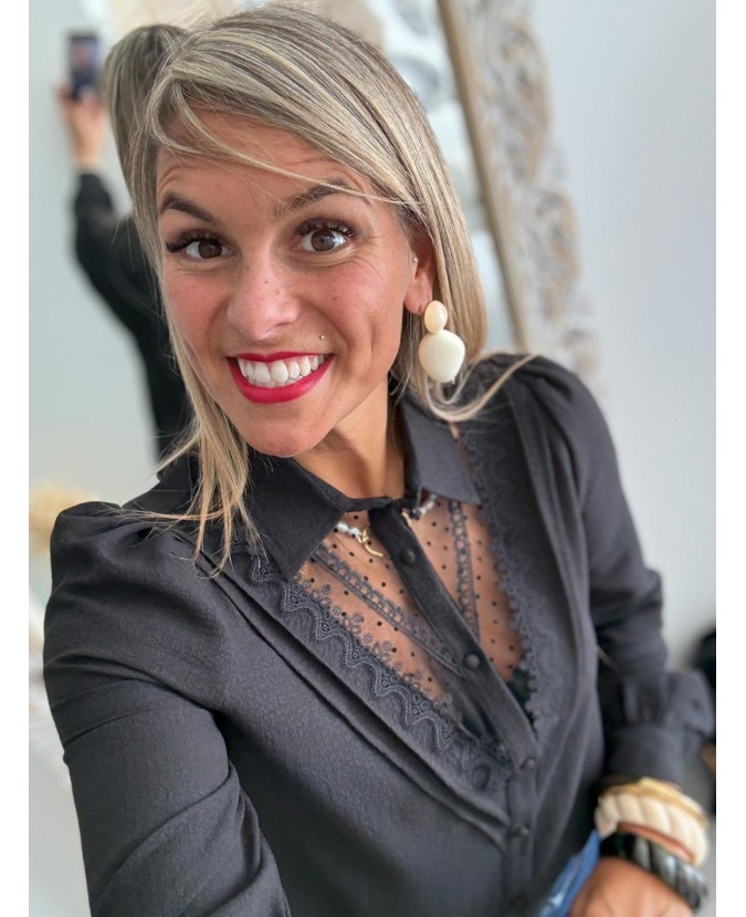 CHEMISE CHANTAL - NOIR