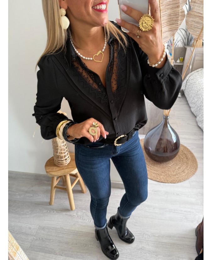 CHEMISE CHANTAL - NOIR