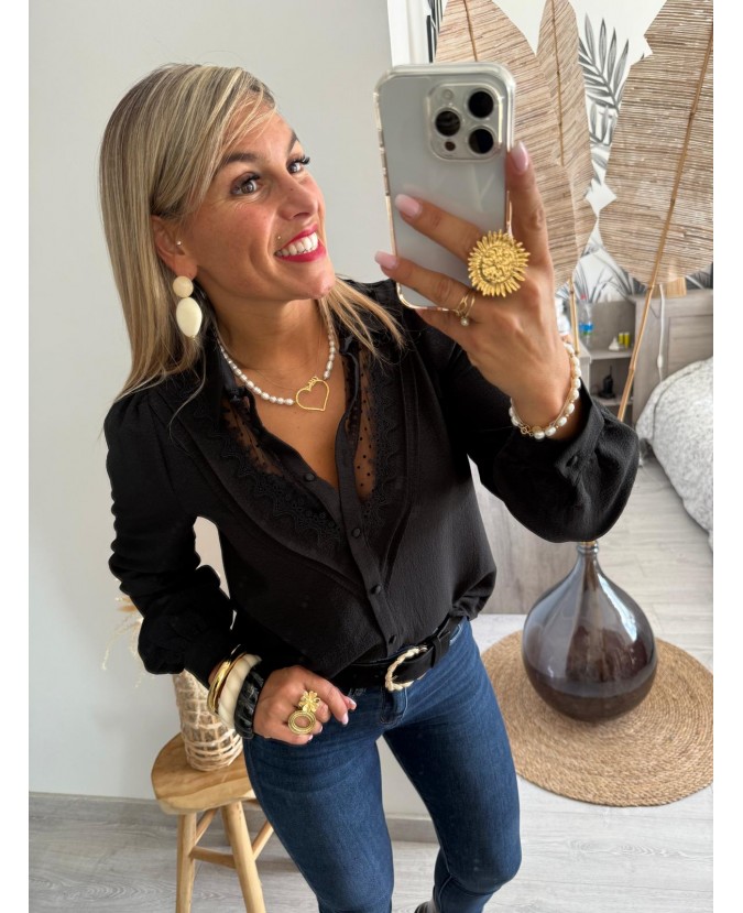 CHEMISE CHANTAL - NOIR