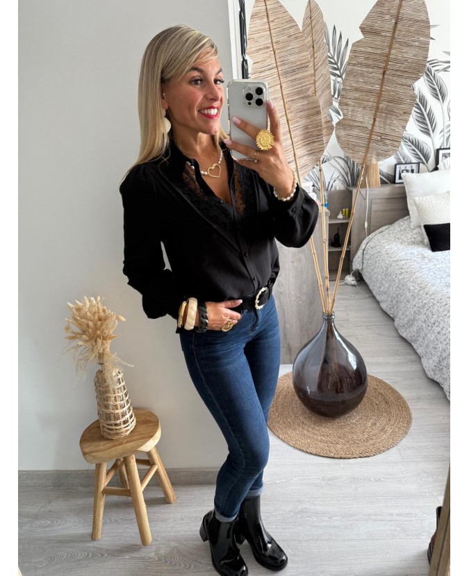 CHEMISE CHANTAL - NOIR