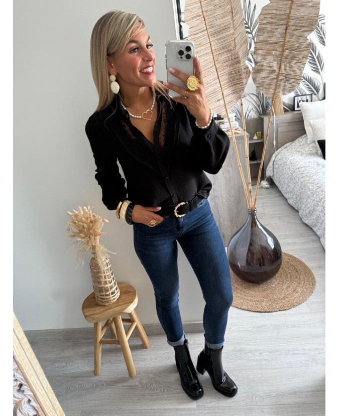 CHEMISE CHANTAL - NOIR