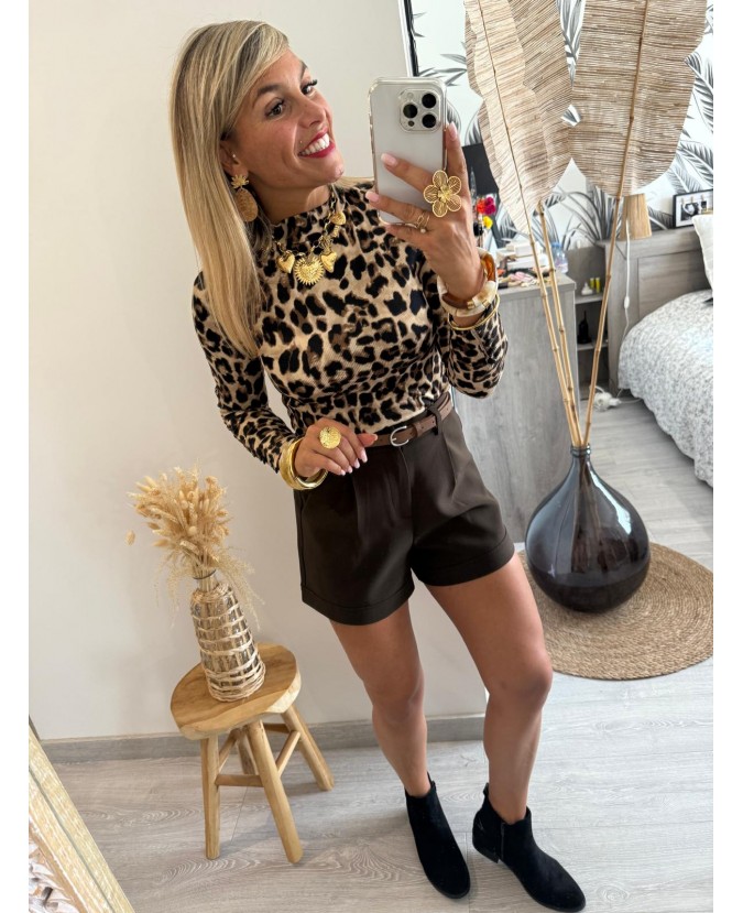 SHORT LAETITIA - MARRON