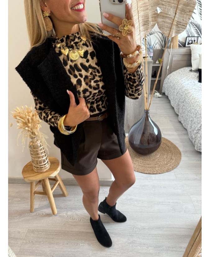 SHORT LAETITIA - MARRON