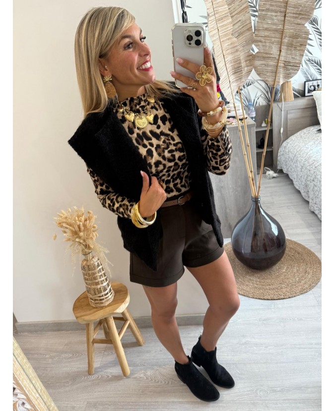 SHORT LAETITIA - MARRON