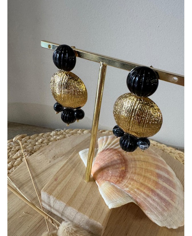 BOUCLES D'OREILLES ADIL - NOIR