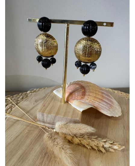 BOUCLES D'OREILLES ADIL - NOIR