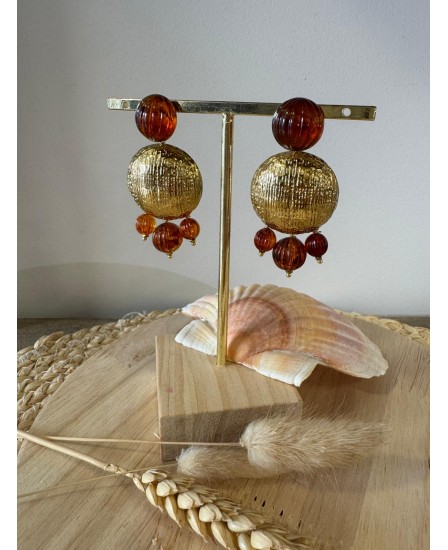 BOUCLES D'OREILLES ADIL - CAMEL