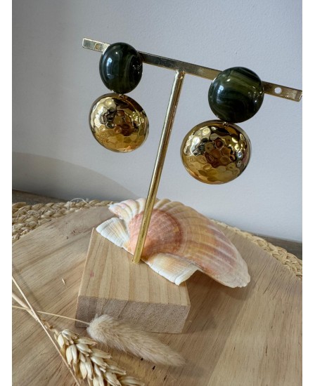 BOUCLES D'OREILLES DORIANE - VERT
