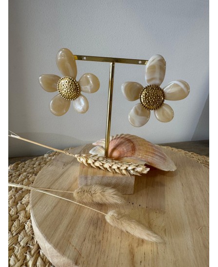 BOUCLES D'OREILLES COSTA - BEIGE