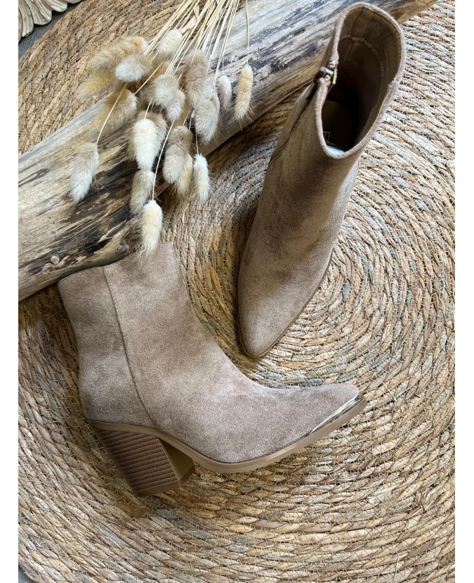 BOTTINES ANNA - TAUPE