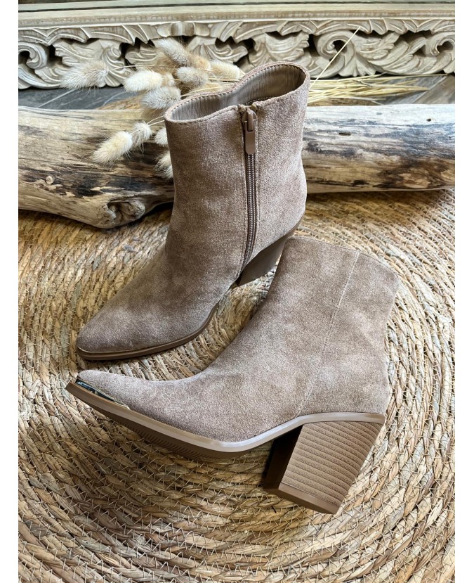 BOTTINES ANNA - TAUPE