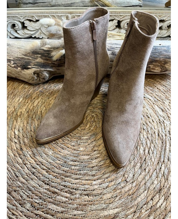 BOTTINES ANNA - TAUPE