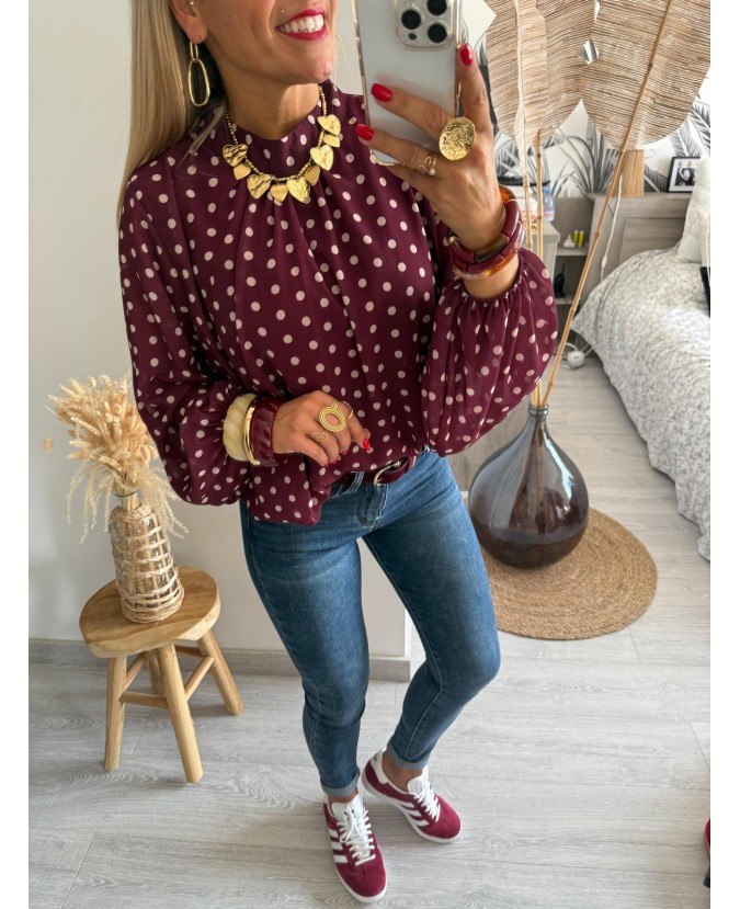 BLOUSE MARIANE - BORDEAUX