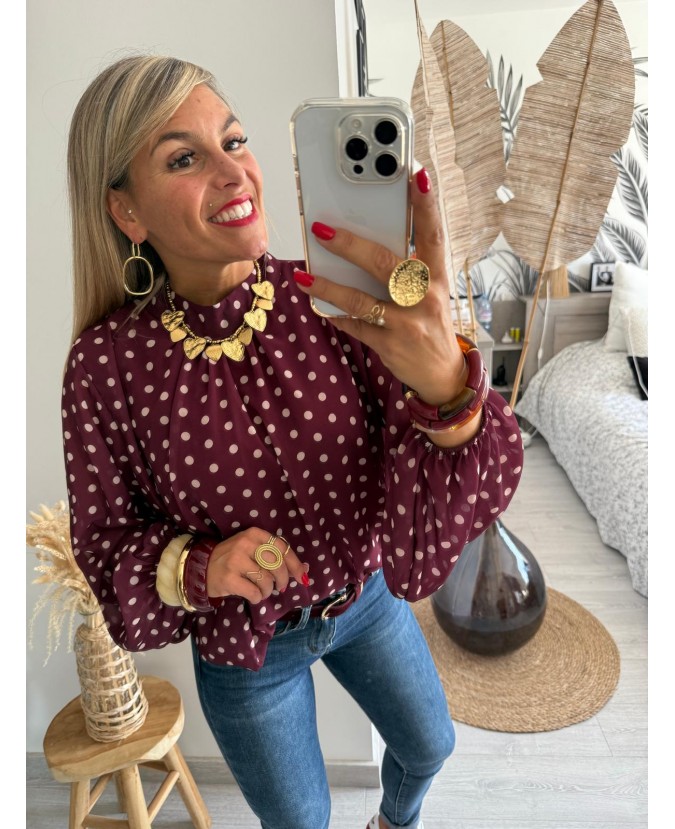 BLOUSE MARIANE - BORDEAUX