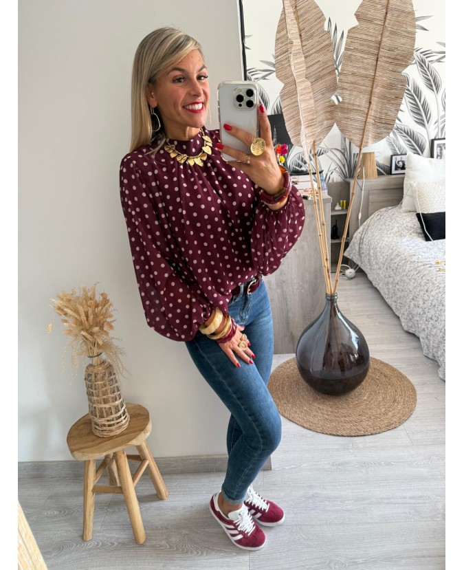 BLOUSE MARIANE - BORDEAUX
